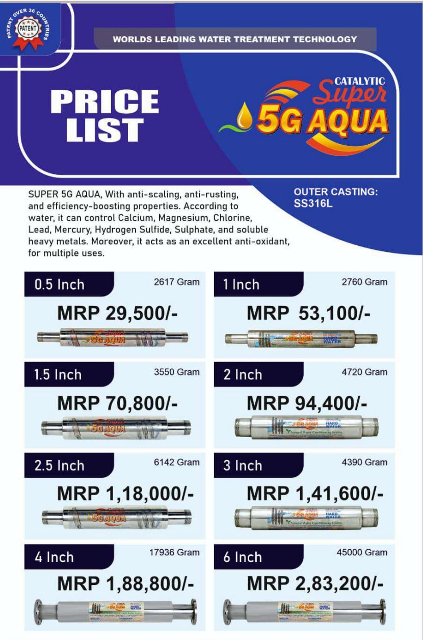 2.5 inch Aqua water treatment plant technology