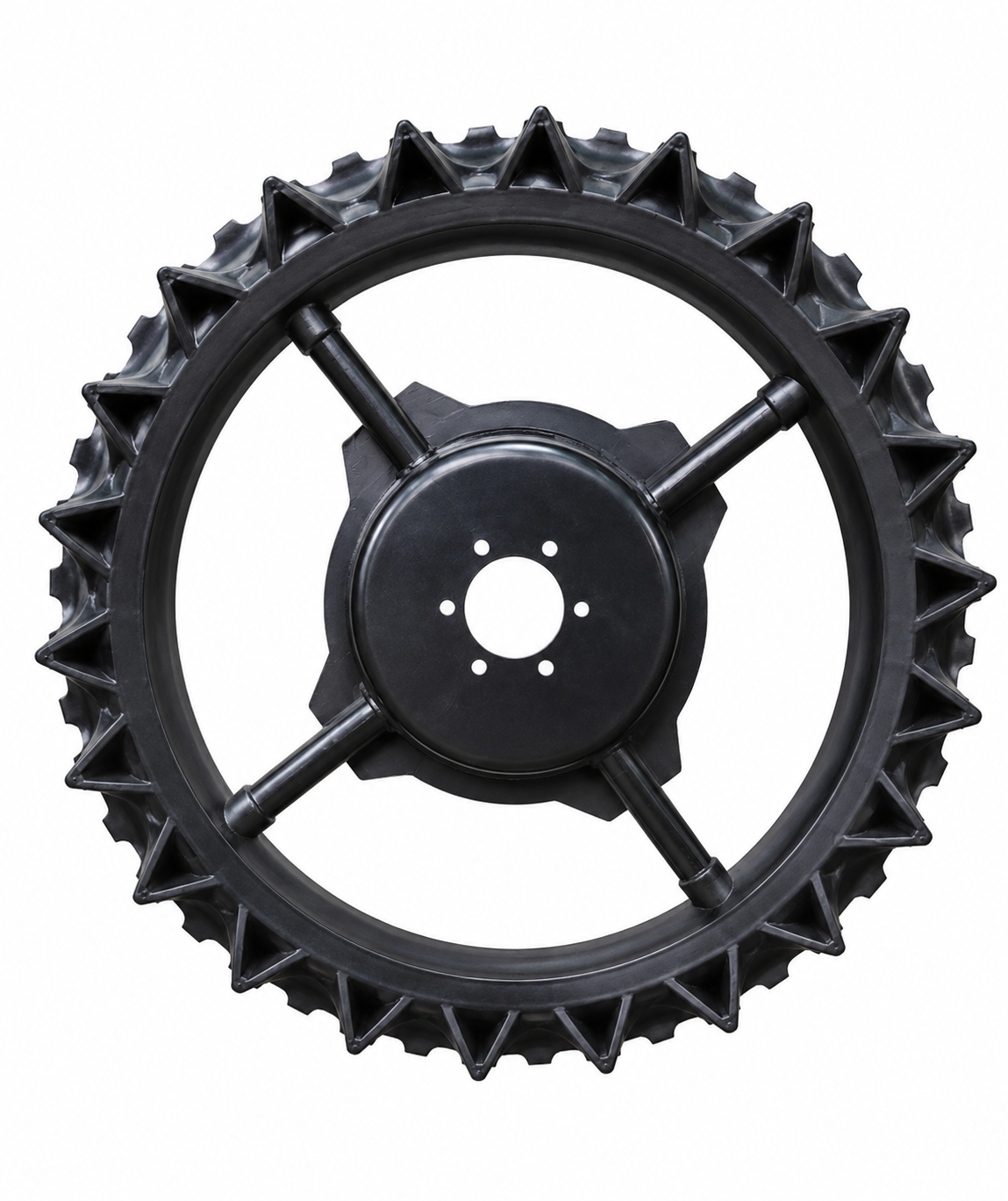 Solid rubber wheel